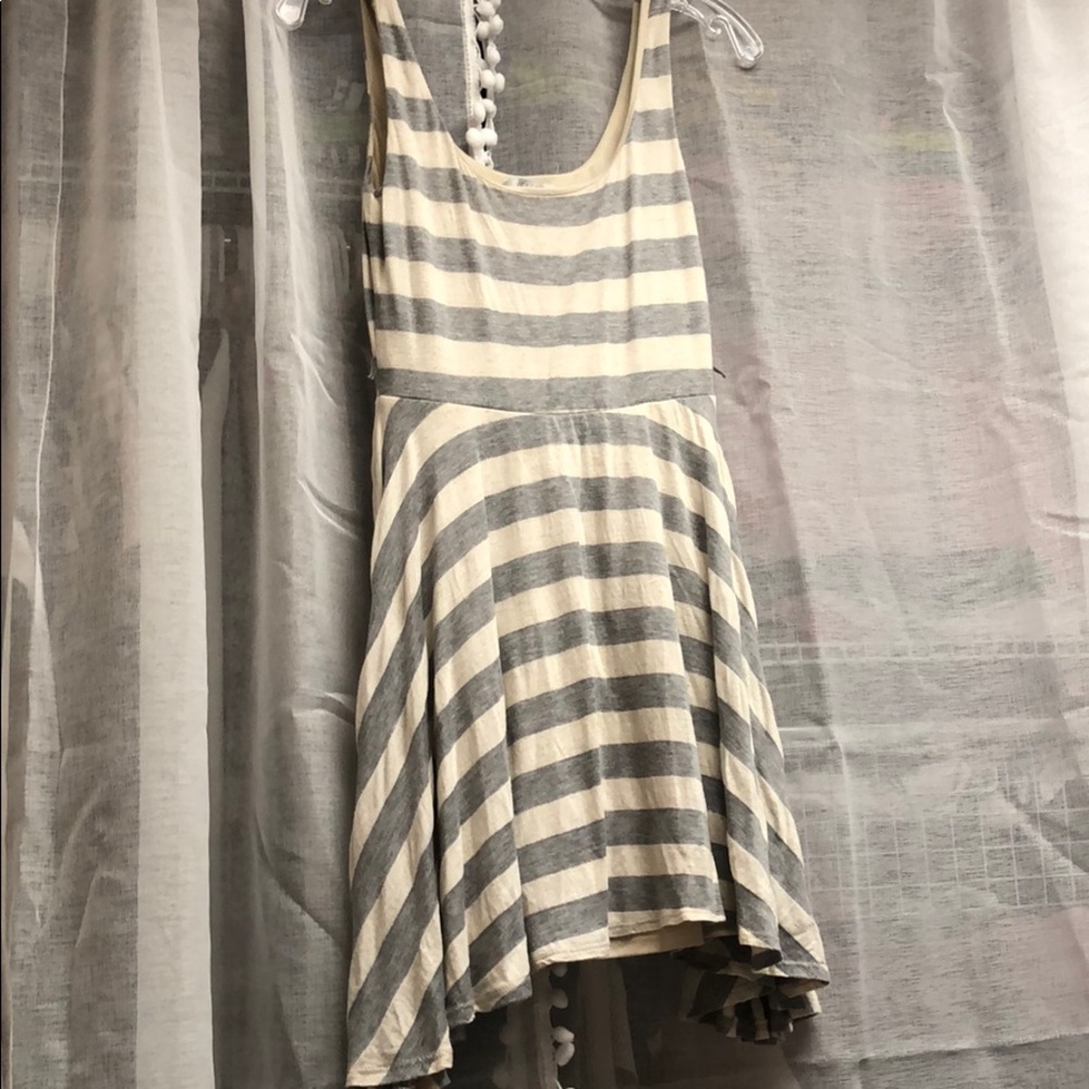 White and grey dress